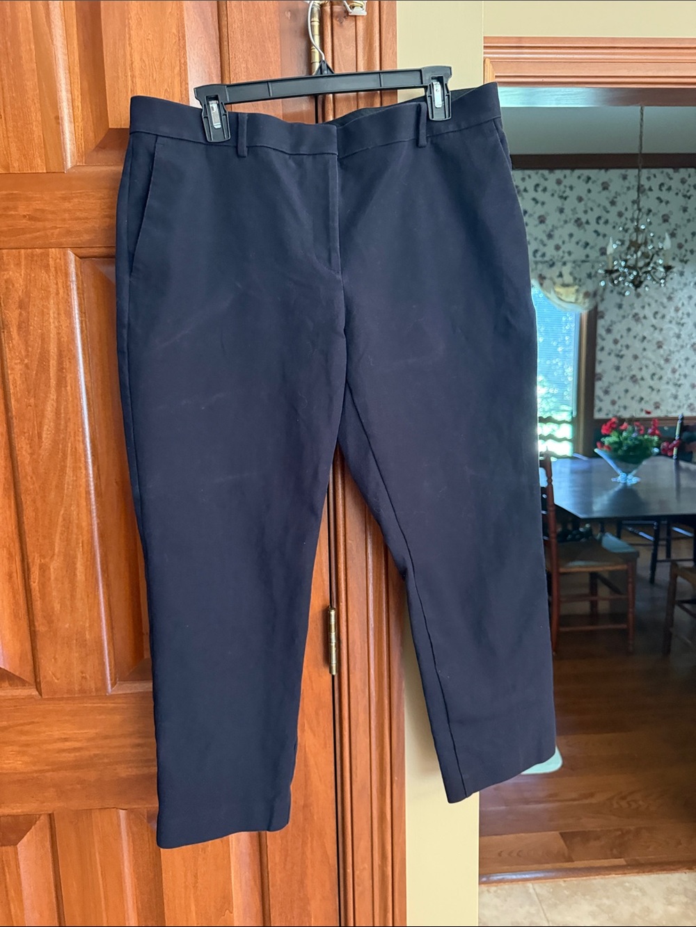 Ann Taylor Navy Cropped Ankle Pants